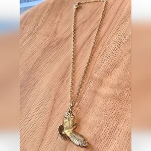 "Fly Like an Eagle" 22K GOLD PLATED PENDANT Necklace